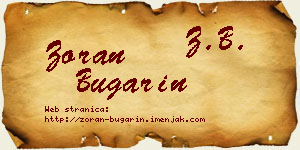 Zoran Bugarin vizit kartica